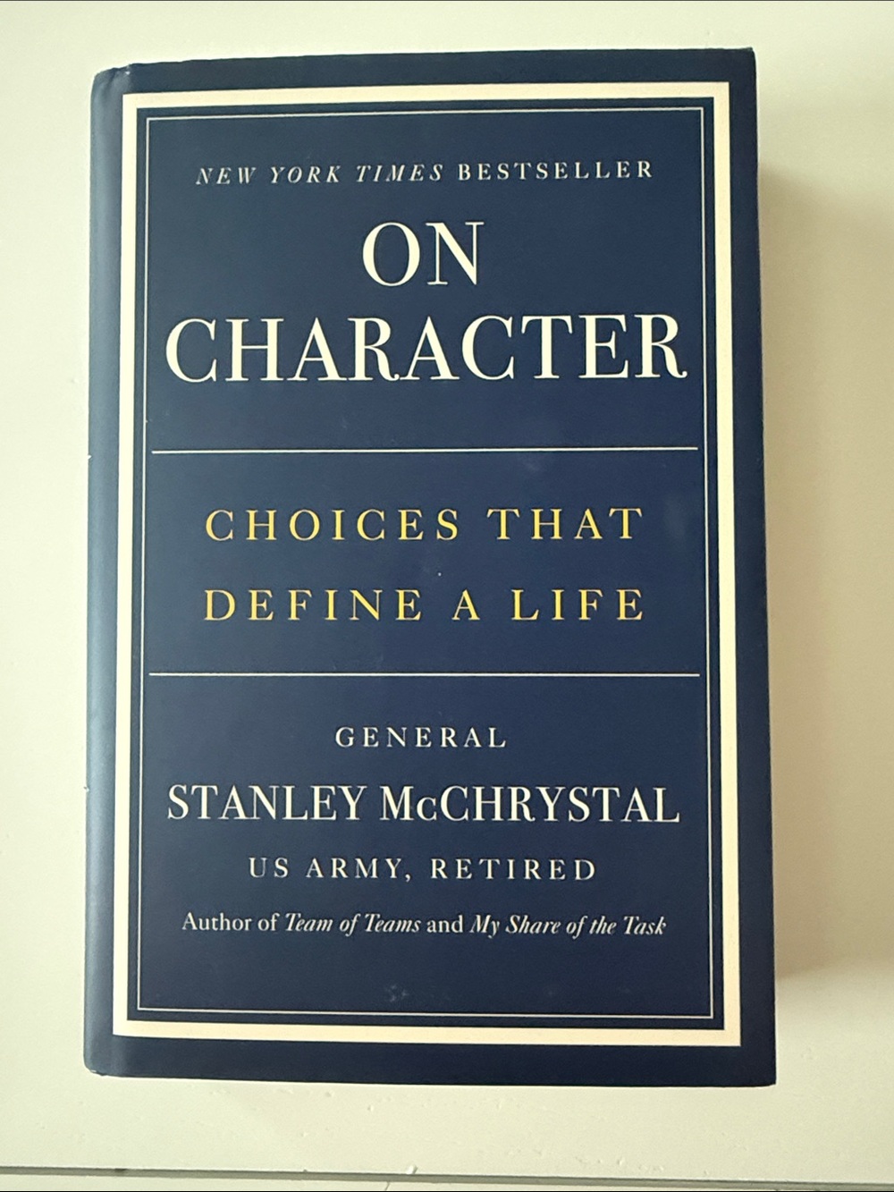 On Character by Stanley McChrystal - Navy & Gold Hardcover